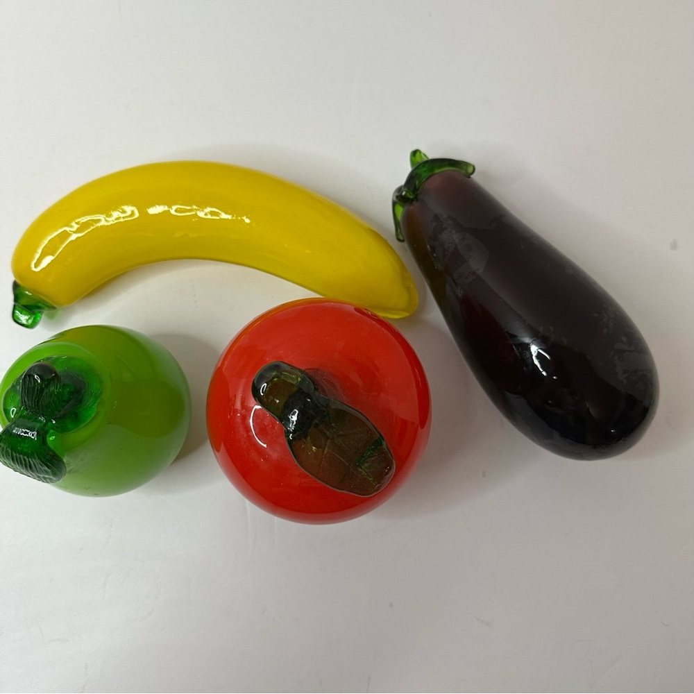 Vintage Handblown Glass Fruit